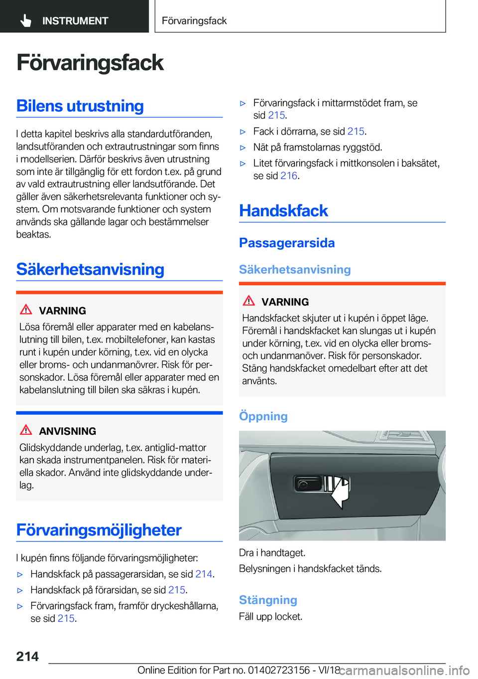 BMW 4 SERIES GRAN COUPE 2019  InstruktionsbÖcker (in Swedish) �F�