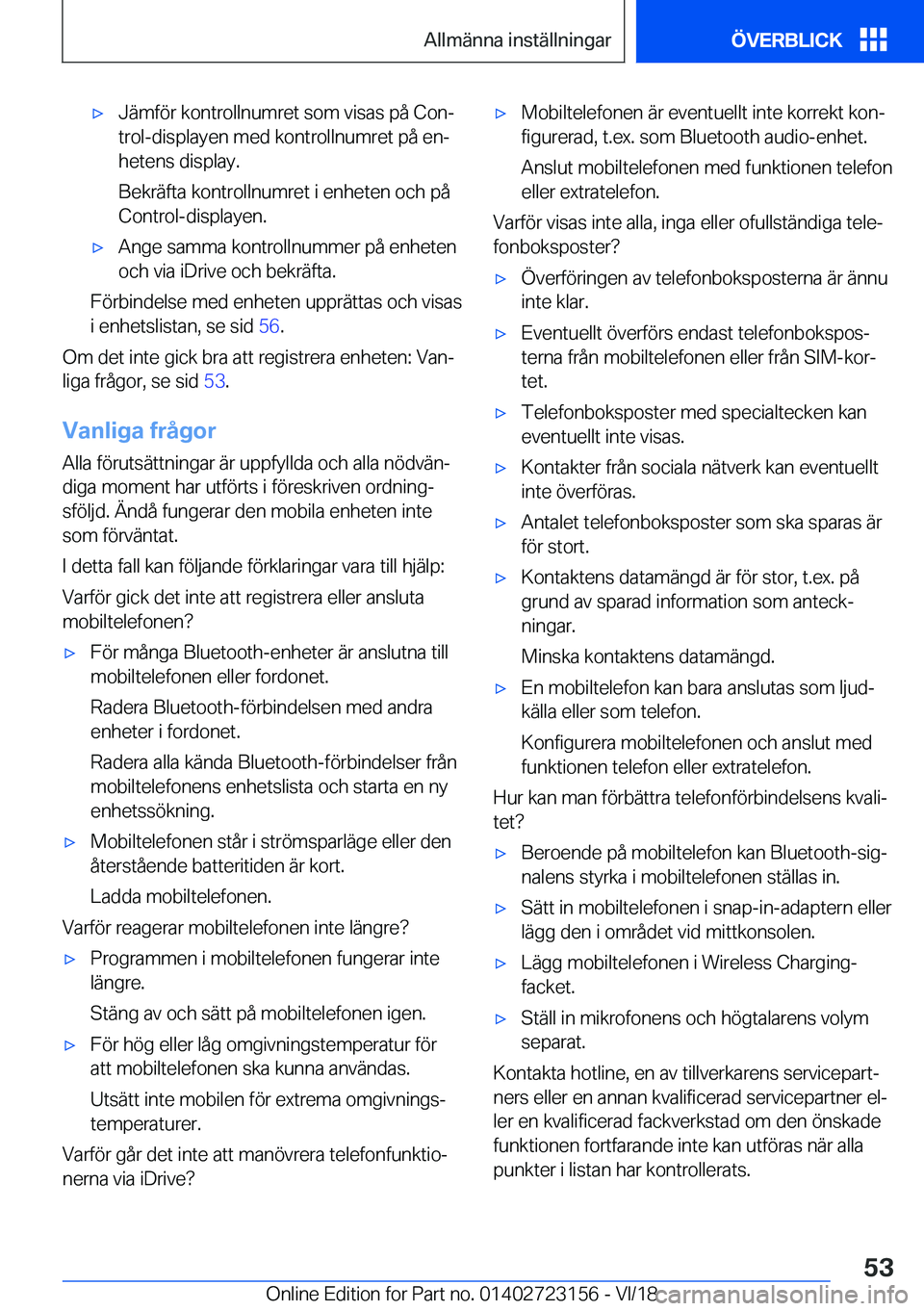 BMW 4 SERIES GRAN COUPE 2019  InstruktionsbÖcker (in Swedish) x�J�ä�m�f�
