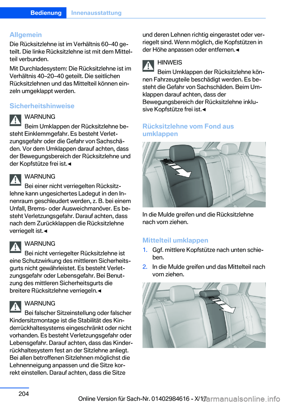 BMW 4 SERIES GRAN COUPE 2018  Betriebsanleitungen (in German) �A�l�l�g�e�m�e�i�n�D�i�e� �R�