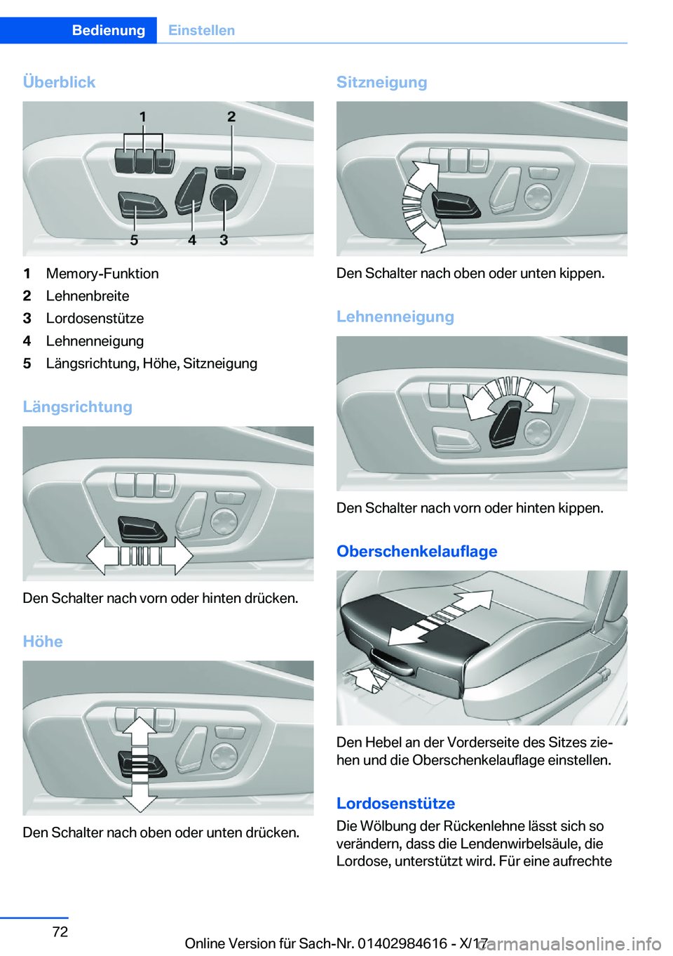 BMW 4 SERIES GRAN COUPE 2018  Betriebsanleitungen (in German) �