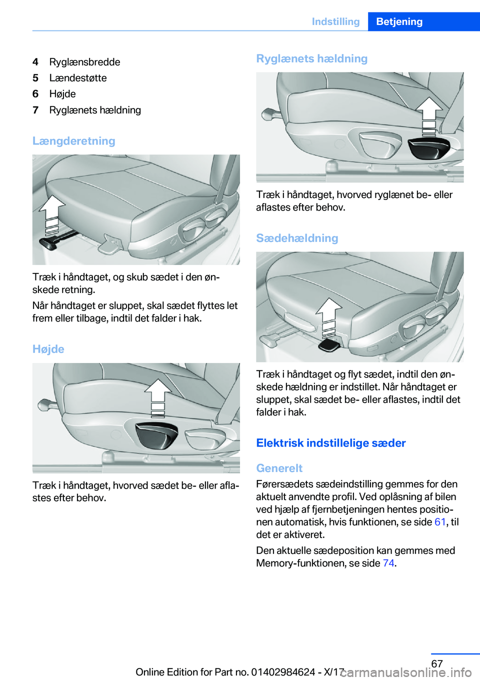BMW 4 SERIES GRAN COUPE 2018  InstruktionsbØger (in Danish) �4�R�y�g�l�æ�n�s�b�r�e�d�d�e�5�L�æ�n�d�e�s�t�