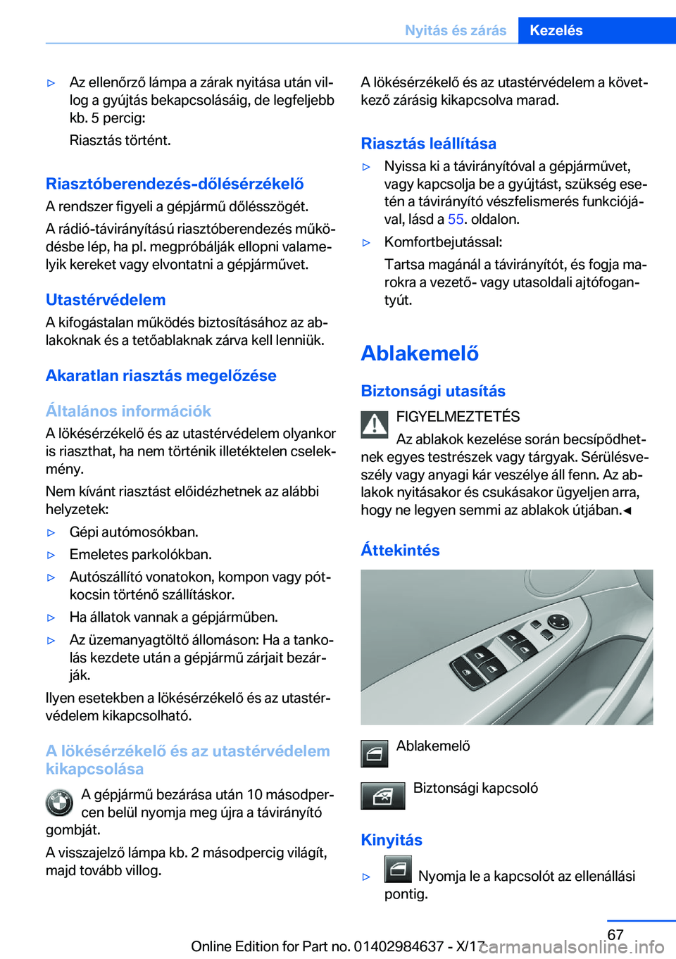 BMW 4 SERIES GRAN COUPE 2018  Kezelési útmutató (in Hungarian) 'y�A�z� �e�l�l�e�n�