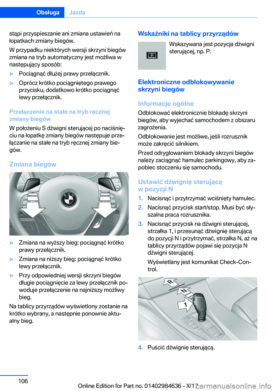 BMW 4 SERIES GRAN COUPE 2018  Instrukcja obsługi (in Polish) �s�t�