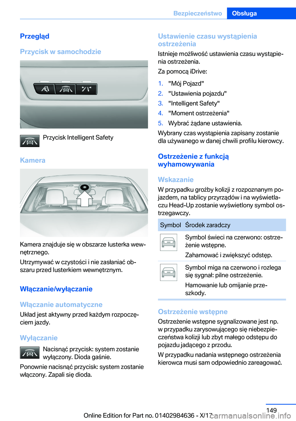 BMW 4 SERIES GRAN COUPE 2018  Instrukcja obsługi (in Polish) �P�r�z�e�g�l�
