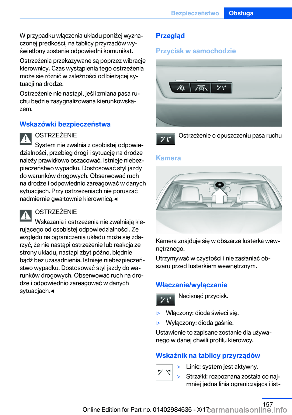 BMW 4 SERIES GRAN COUPE 2018  Instrukcja obsługi (in Polish) �W� �p�r�z�y�p�a�d�k�u� �w�ł�