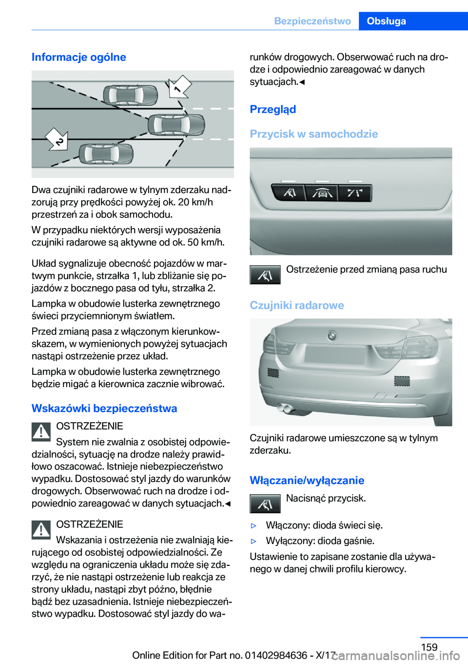 BMW 4 SERIES GRAN COUPE 2018  Instrukcja obsługi (in Polish) �I�n�f�o�r�m�a�c�j�e��o�g�