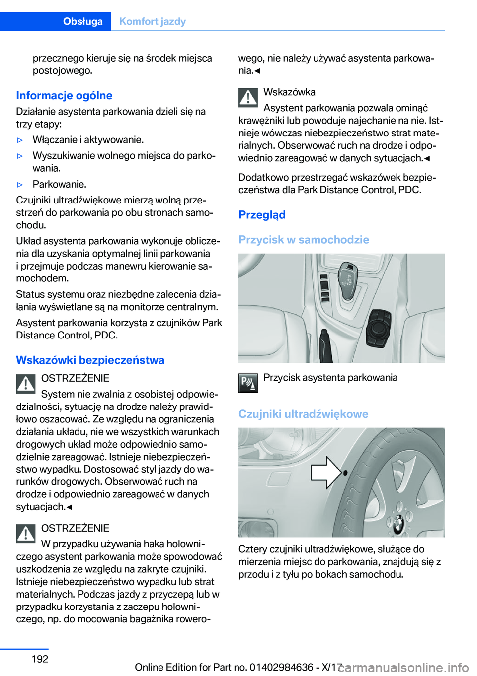 BMW 4 SERIES GRAN COUPE 2018  Instrukcja obsługi (in Polish) �p�r�z�e�c�z�n�e�g�o� �k�i�e�r�u�j�e� �s�i�