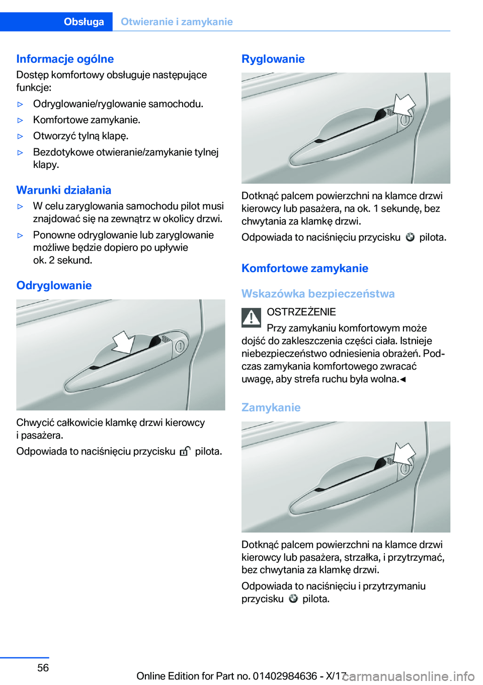 BMW 4 SERIES GRAN COUPE 2018  Instrukcja obsługi (in Polish) �I�n�f�o�r�m�a�c�j�e��o�g�