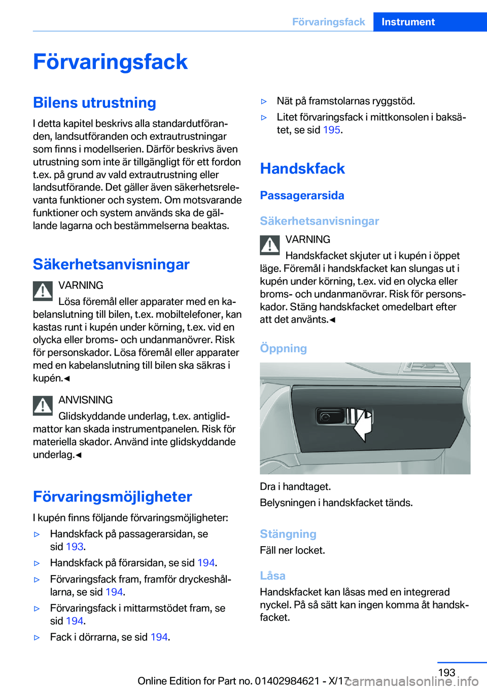 BMW 4 SERIES GRAN COUPE 2018  InstruktionsbÖcker (in Swedish) �F�
