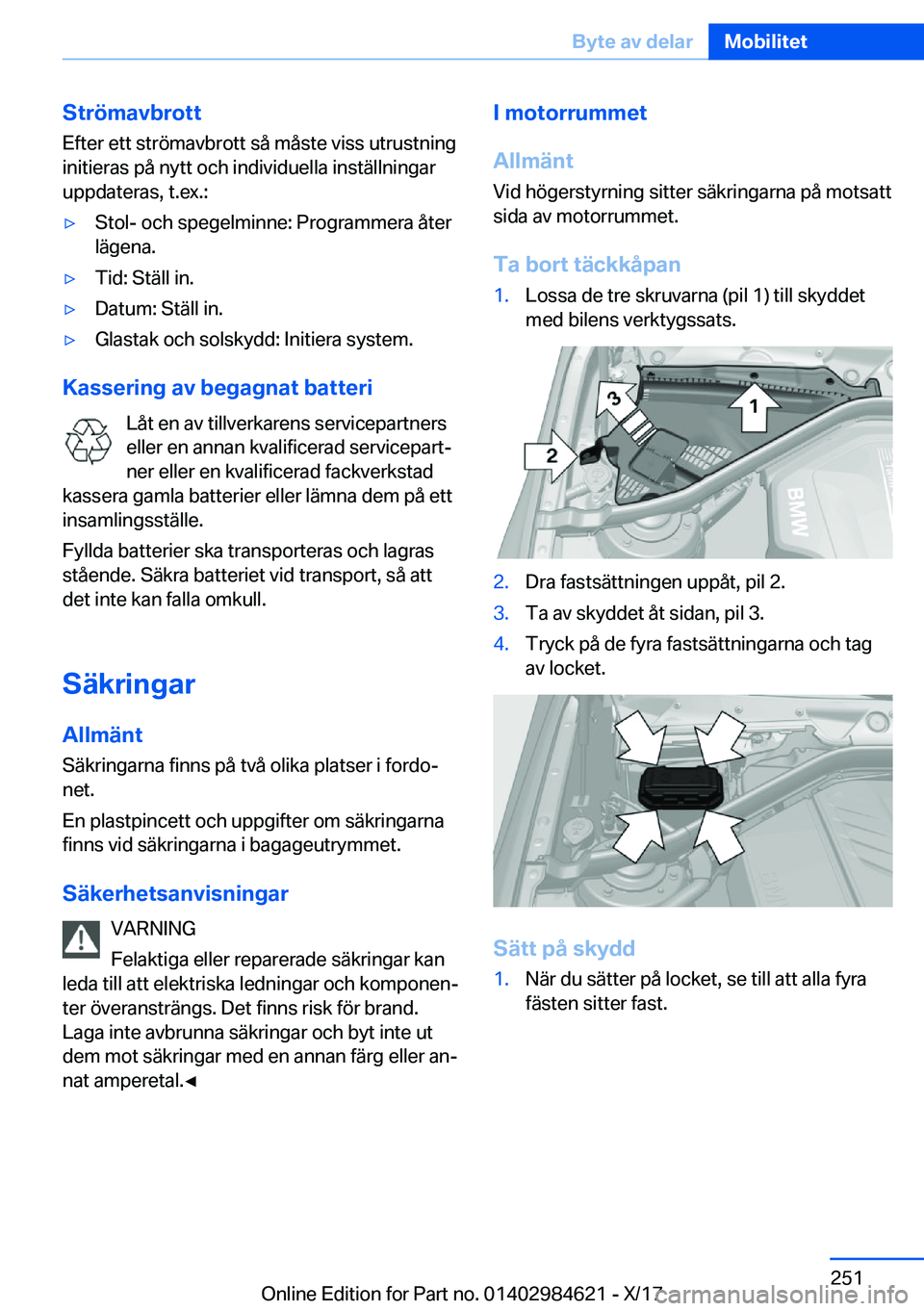 BMW 4 SERIES GRAN COUPE 2018  InstruktionsbÖcker (in Swedish) �S�t�r�