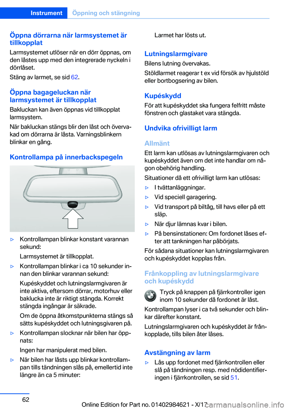 BMW 4 SERIES GRAN COUPE 2018  InstruktionsbÖcker (in Swedish) �