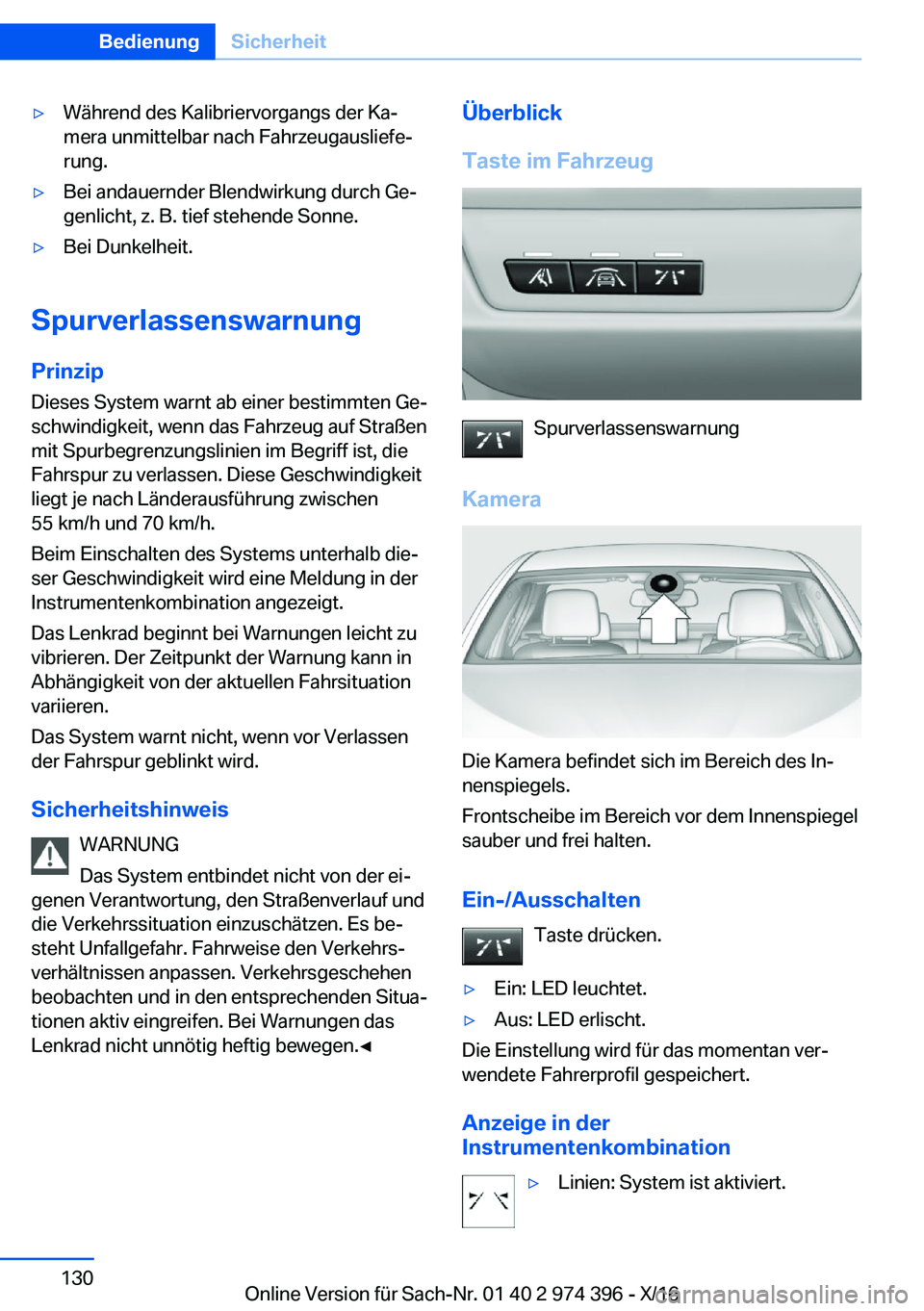 BMW 4 SERIES GRAN COUPE 2017  Betriebsanleitungen (in German) y�W�