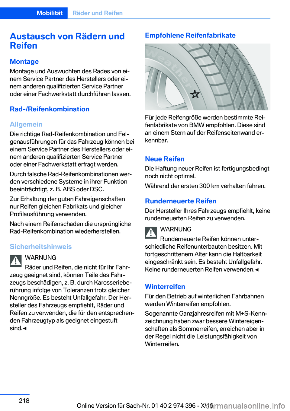 BMW 4 SERIES GRAN COUPE 2017  Betriebsanleitungen (in German) �A�u�s�t�a�u�s�c�h��v�o�n��R�
