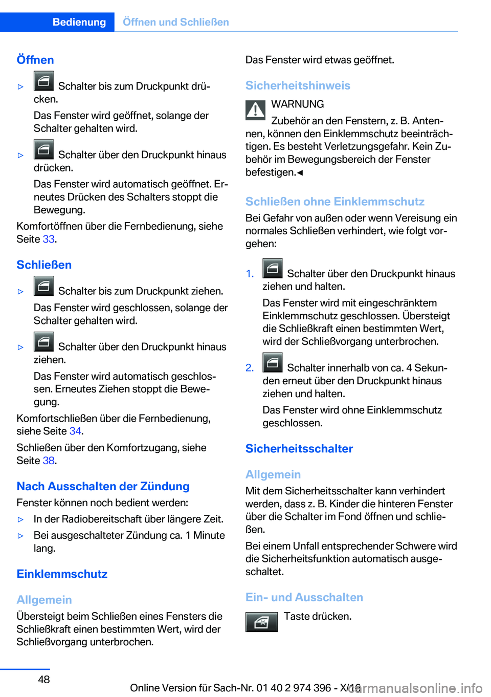 BMW 4 SERIES GRAN COUPE 2017  Betriebsanleitungen (in German) �