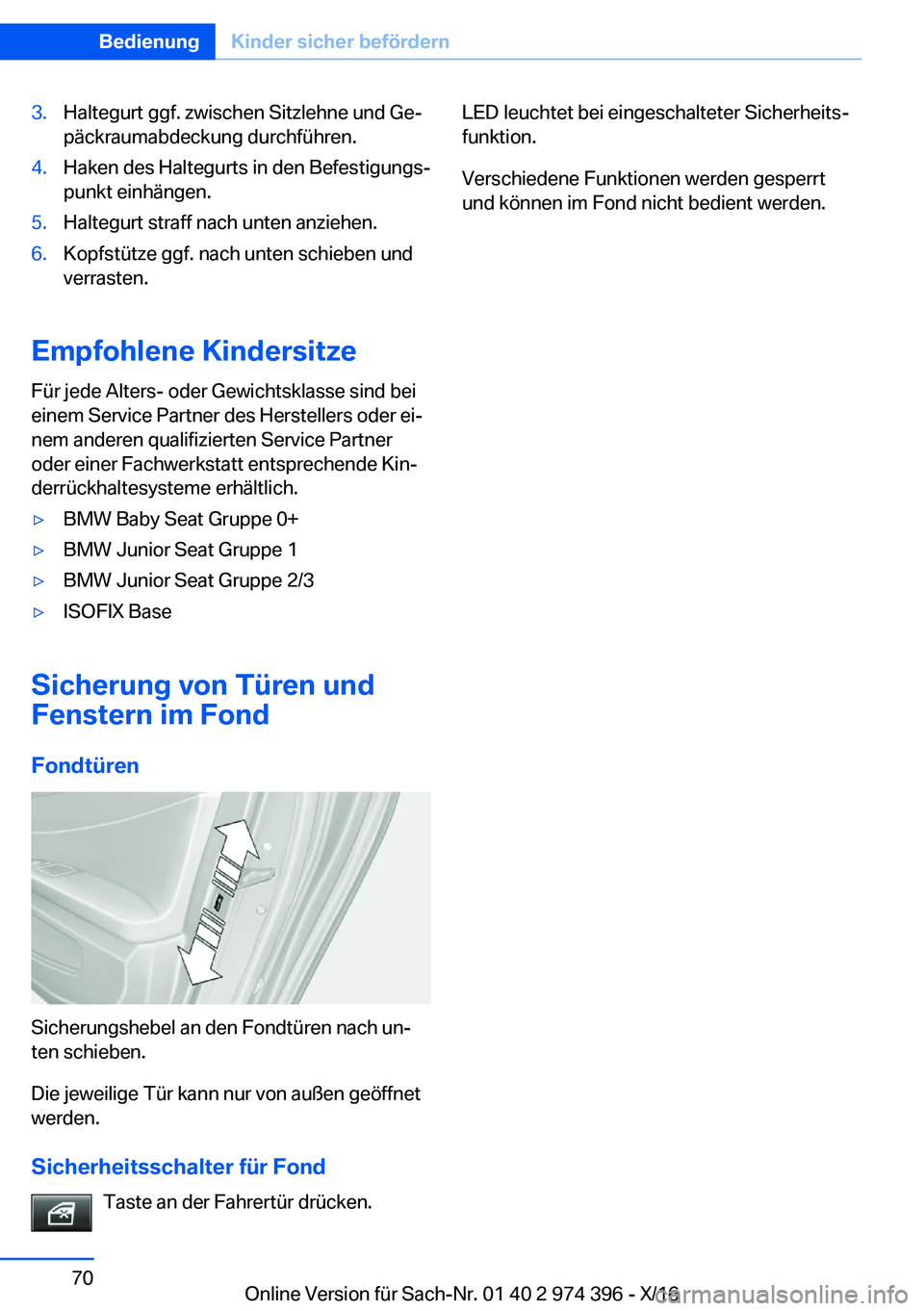 BMW 4 SERIES GRAN COUPE 2017  Betriebsanleitungen (in German) �3�.�H�a�l�t�e�g�u�r�t� �g�g�f�.� �z�w�i�s�c�h�e�n� �S�i�t�z�l�e�h�n�e� �u�n�d� �G�ej�p�