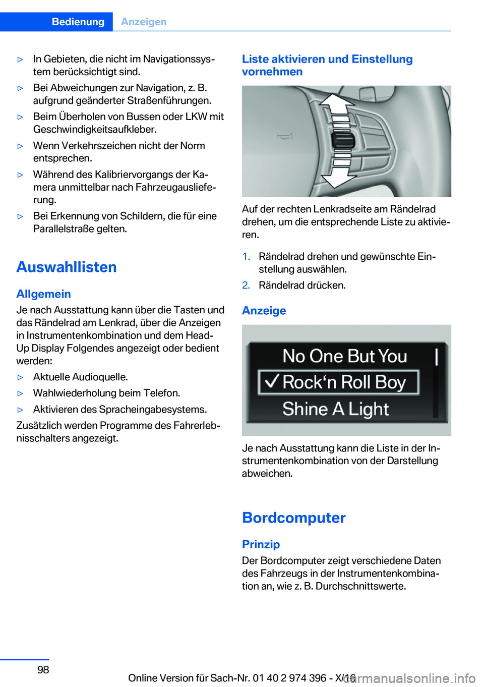 BMW 4 SERIES GRAN COUPE 2017  Betriebsanleitungen (in German) y�I�n� �G�e�b�i�e�t�e�n�,� �d�i�e� �n�i�c�h�t� �i�m� �N�a�v�i�g�a�t�i�o�n�s�s�y�sj�t�e�m� �b�e�r�