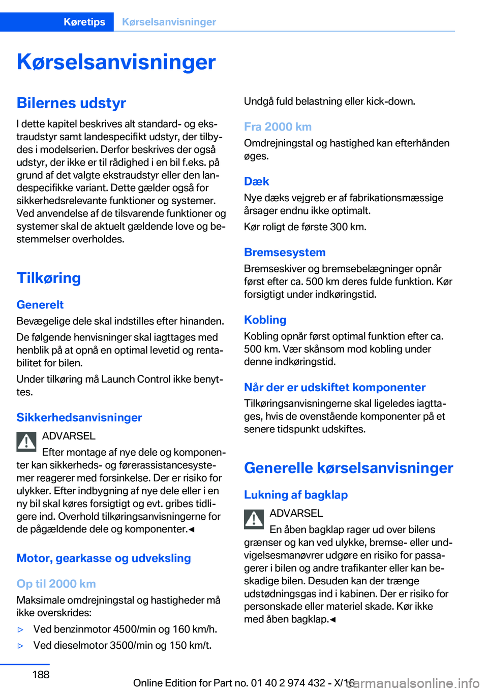 BMW 4 SERIES GRAN COUPE 2017  InstruktionsbØger (in Danish) �K�