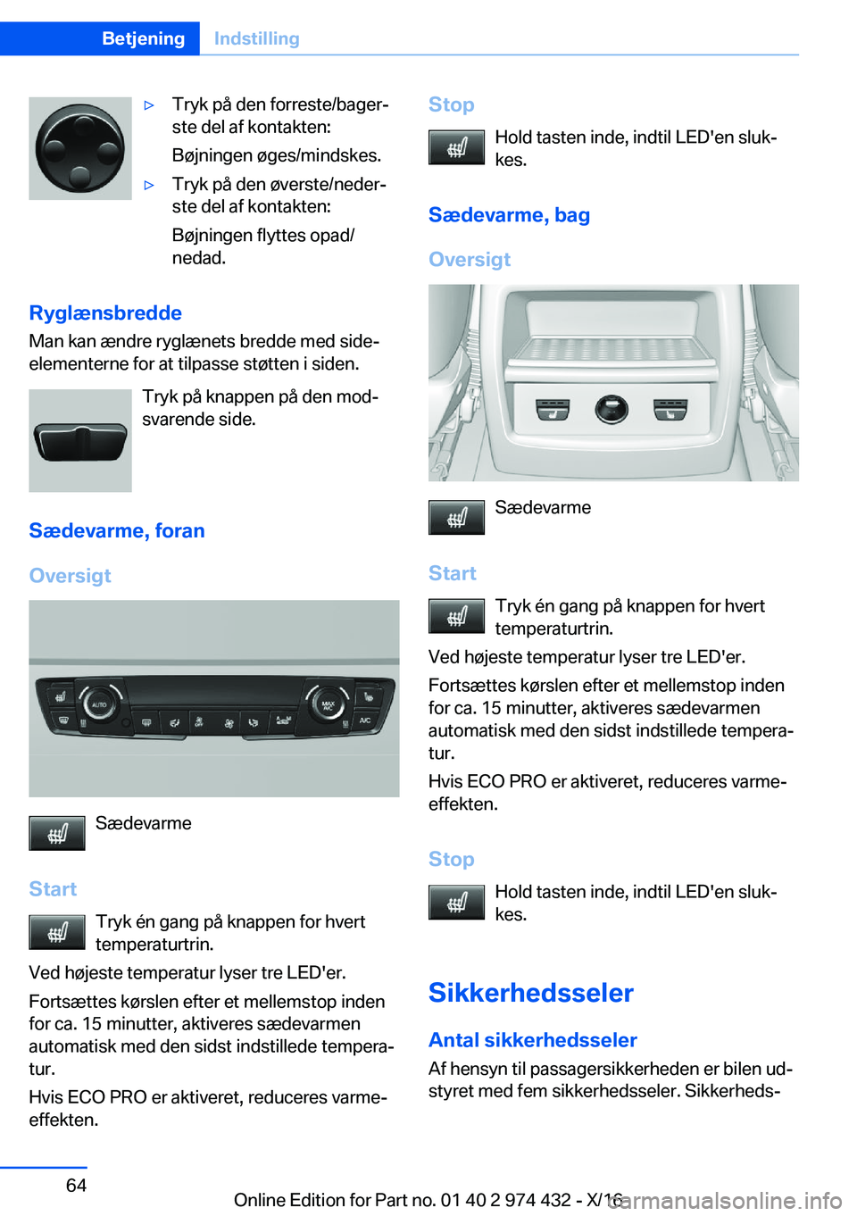 BMW 4 SERIES GRAN COUPE 2017  InstruktionsbØger (in Danish) 'y�T�r�y�k� �p�å� �d�e�n� �f�o�r�r�e�s�t�e�/�b�a�g�e�rj
�s�t�e� �d�e�l� �a�f� �k�o�n�t�a�k�t�e�n�:
�B�