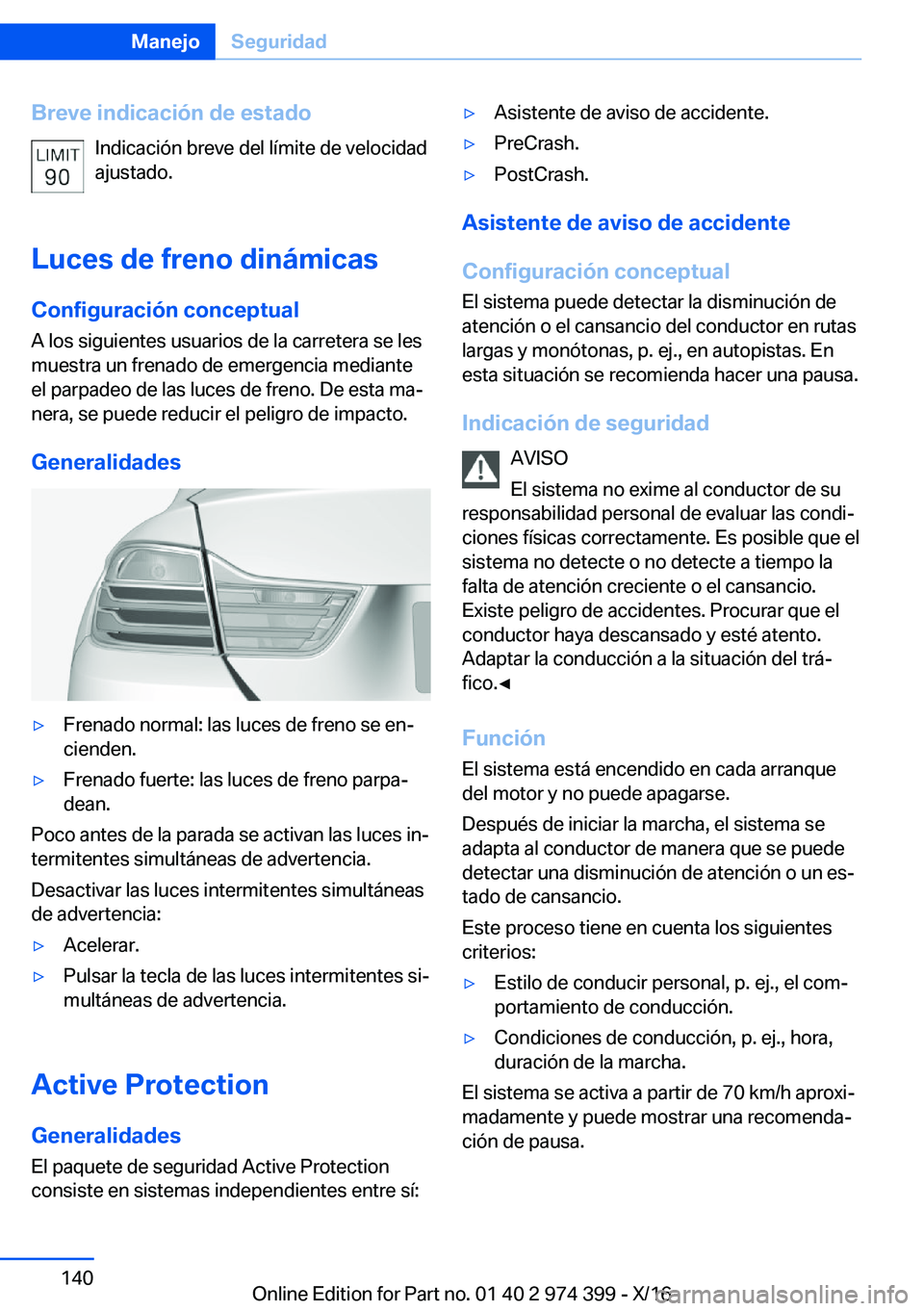 BMW 4 SERIES GRAN COUPE 2017  Manuales de Empleo (in Spanish) �B�r�e�v�e��i�n�d�i�c�a�c�i�