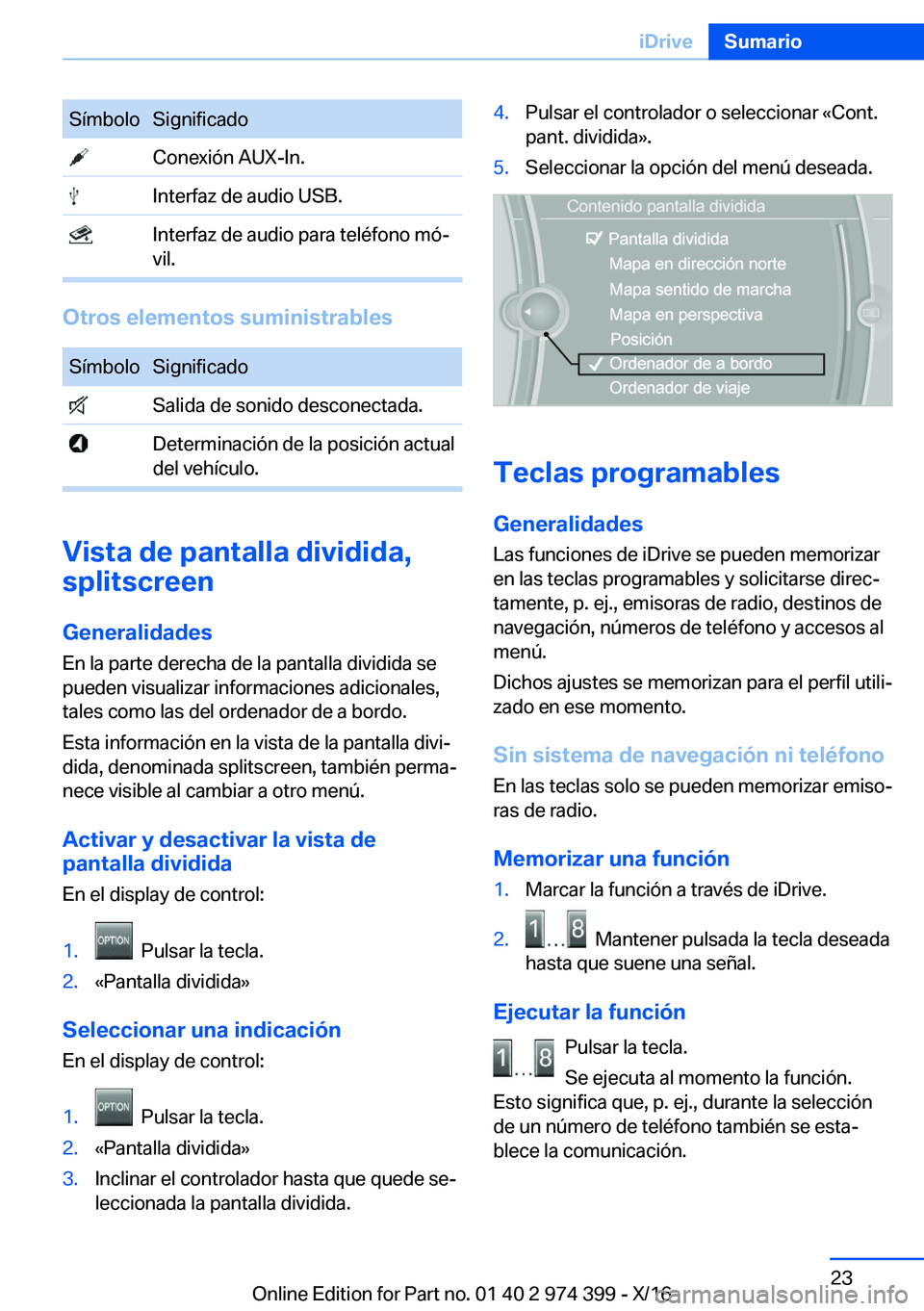 BMW 4 SERIES GRAN COUPE 2017  Manuales de Empleo (in Spanish) �S�