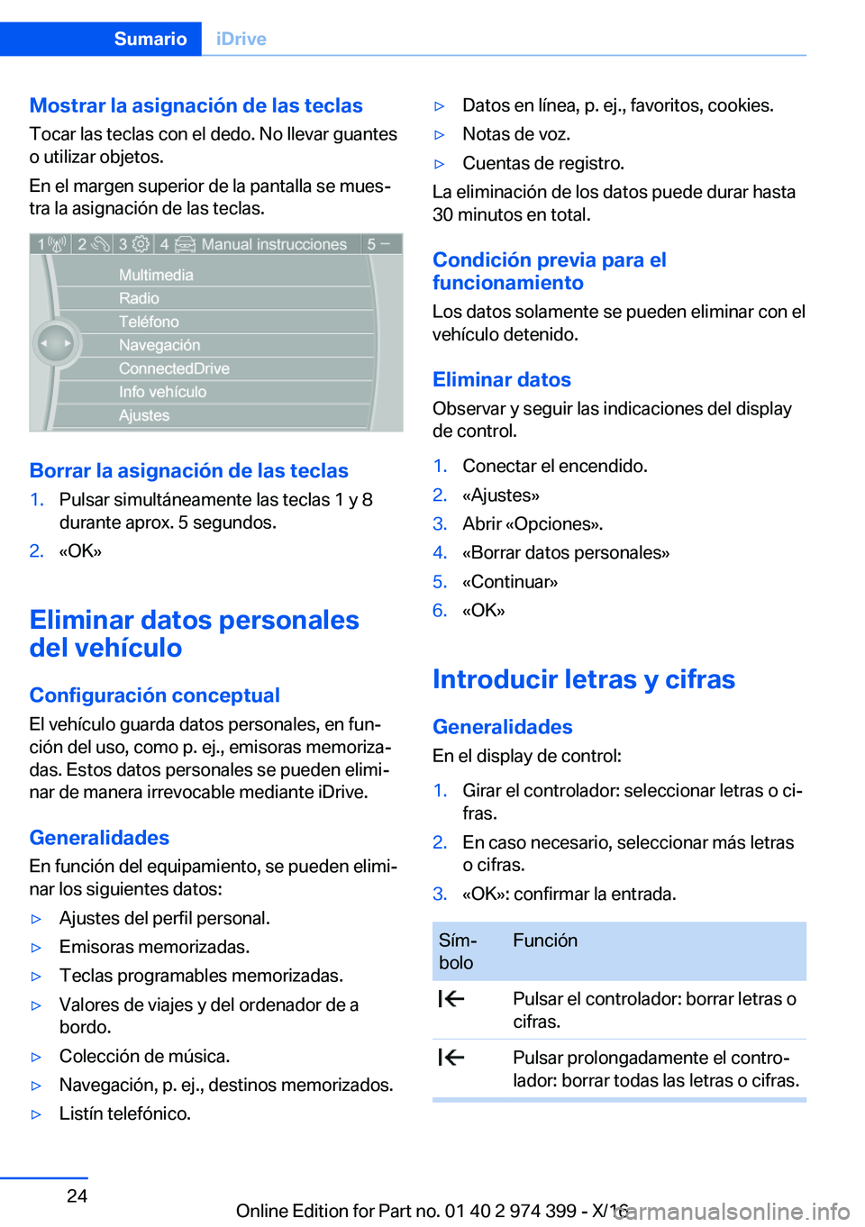 BMW 4 SERIES GRAN COUPE 2017  Manuales de Empleo (in Spanish) �M�o�s�t�r�a�r��l�a��a�s�i�g�n�a�c�i�