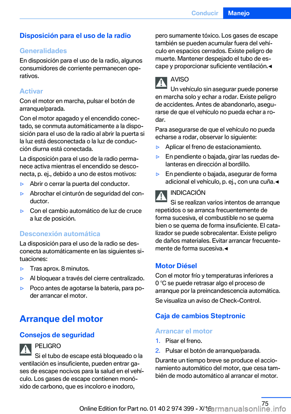 BMW 4 SERIES GRAN COUPE 2017  Manuales de Empleo (in Spanish) �D�i�s�p�o�s�i�c�i�