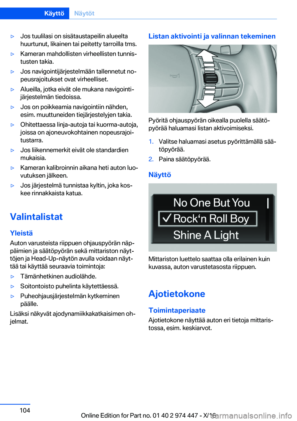 BMW 4 SERIES GRAN COUPE 2017  Omistajan Käsikirja (in Finnish) 'y�J�o�s� �t�u�u�l�i�l�a�s�i� �o�n� �s�i�s�