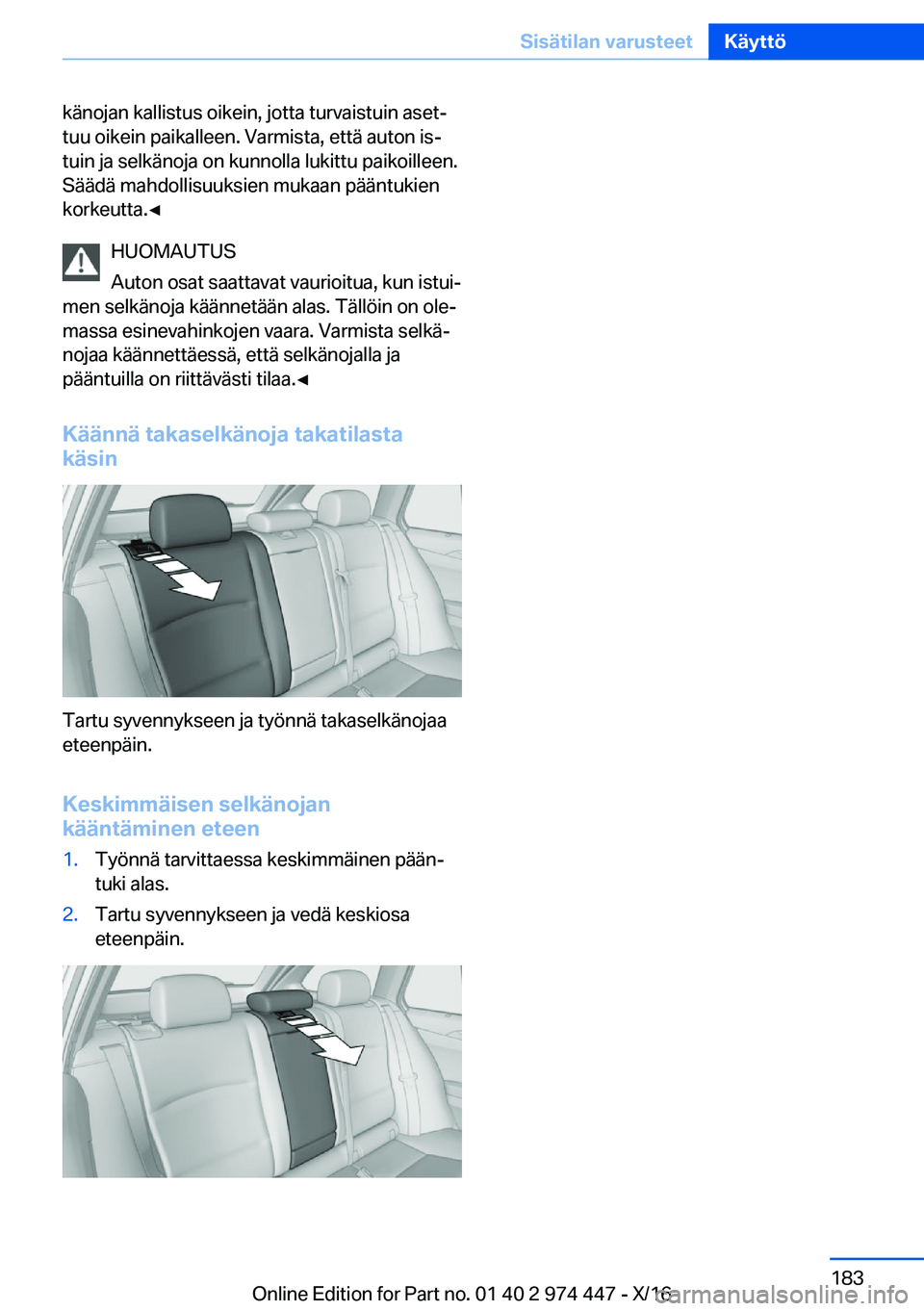 BMW 4 SERIES GRAN COUPE 2017  Omistajan Käsikirja (in Finnish) �k�