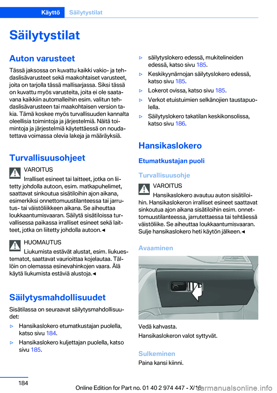 BMW 4 SERIES GRAN COUPE 2017  Omistajan Käsikirja (in Finnish) �S�