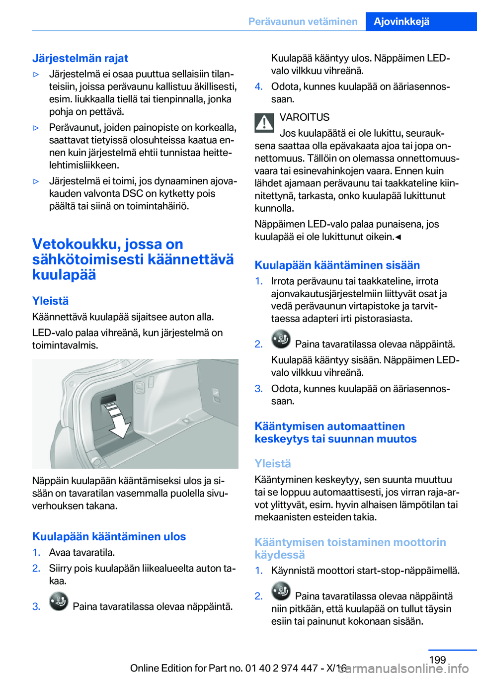 BMW 4 SERIES GRAN COUPE 2017  Omistajan Käsikirja (in Finnish) �J�