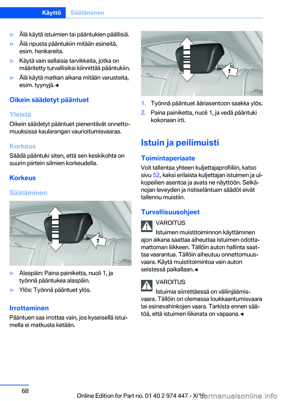 BMW 4 SERIES GRAN COUPE 2017  Omistajan Käsikirja (in Finnish) 'y�
