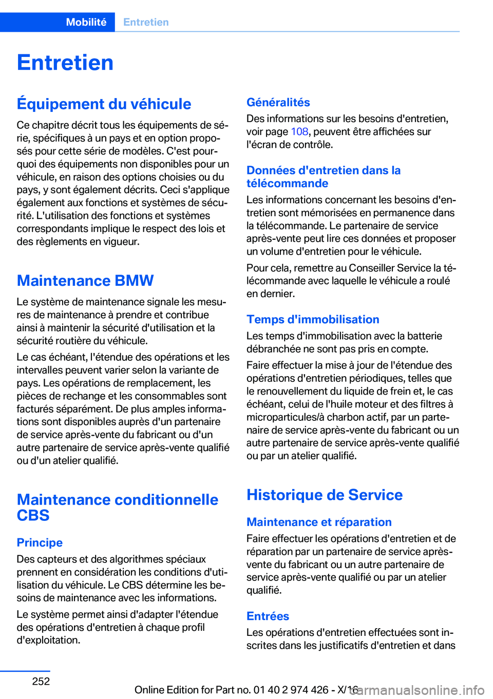 BMW 4 SERIES GRAN COUPE 2017  Notices Demploi (in French) �E�n�t�r�e�t�i�e�n�