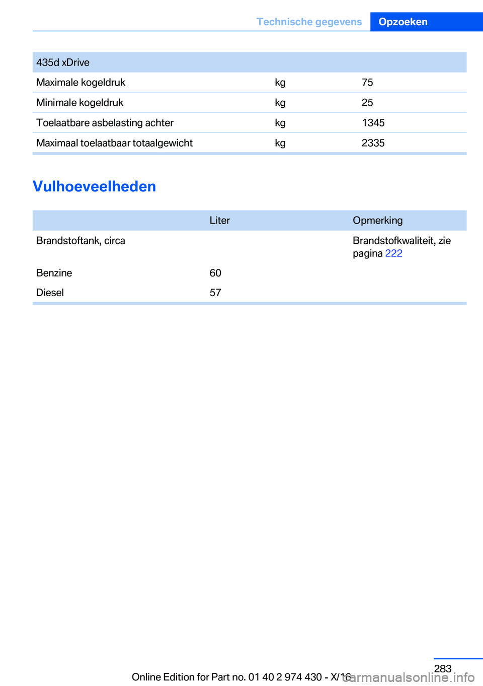 BMW 4 SERIES GRAN COUPE 2017  Instructieboekjes (in Dutch) �4�3�5�d� �x�D�r�i�v�e�M�a�x�i�m�a�l�e� �k�o�g�e�l�d�r�u�k�k�g�7�5�M�i�n�i�m�a�l�e� �k�o�g�e�l�d�r�u�k�k�g�2�5�T�o�e�l�a�a�t�b�a�r�e� �a�s�b�e�l�a�s�t�i�n�g� �a�c�h�t�e�r�k�g�1�3�4�5�M�a�x�i�m�a�a�l� 