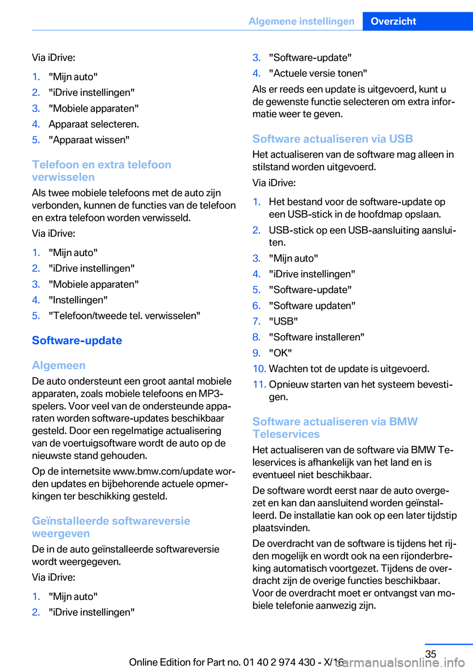 BMW 4 SERIES GRAN COUPE 2017  Instructieboekjes (in Dutch) �V�i�a� �i�D�r�i�v�e�:�1�.�"�M�i�j�n� �a�u�t�o�"�2�.�"�i�D�r�i�v�e� �i�n�s�t�e�l�l�i�n�g�e�n�"�3�.�"�M�o�b�i�e�l�e� �a�p�p�a�r�a�t�e�n�"�4�.�A�p�p�a�r�a�a�t� �s�e�l�e�c�t�e�r�e