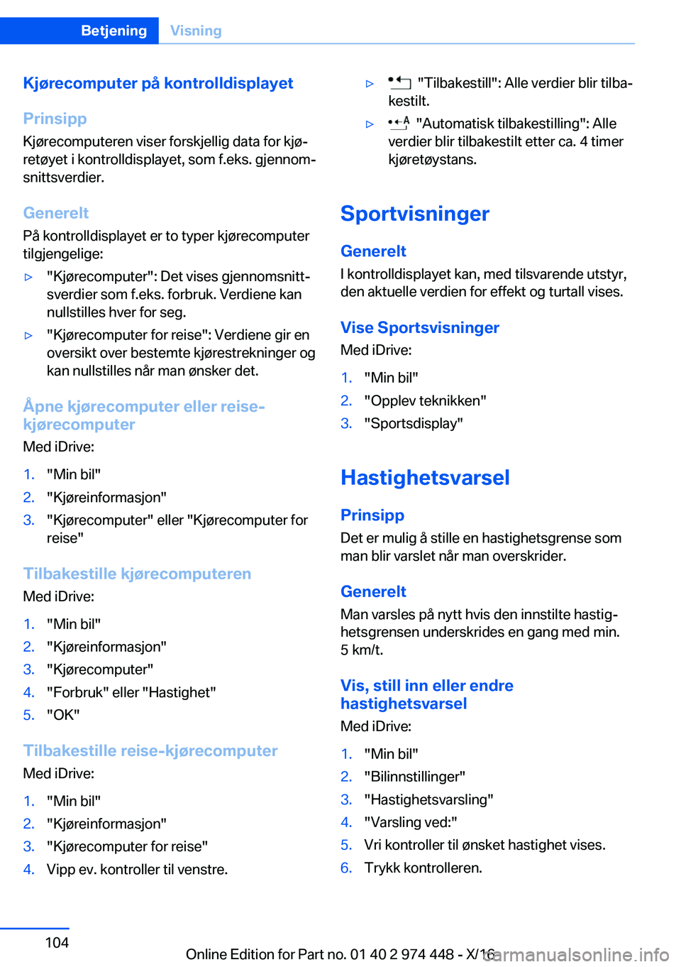 BMW 4 SERIES GRAN COUPE 2017  InstruksjonsbØker (in Norwegian) �K�j�