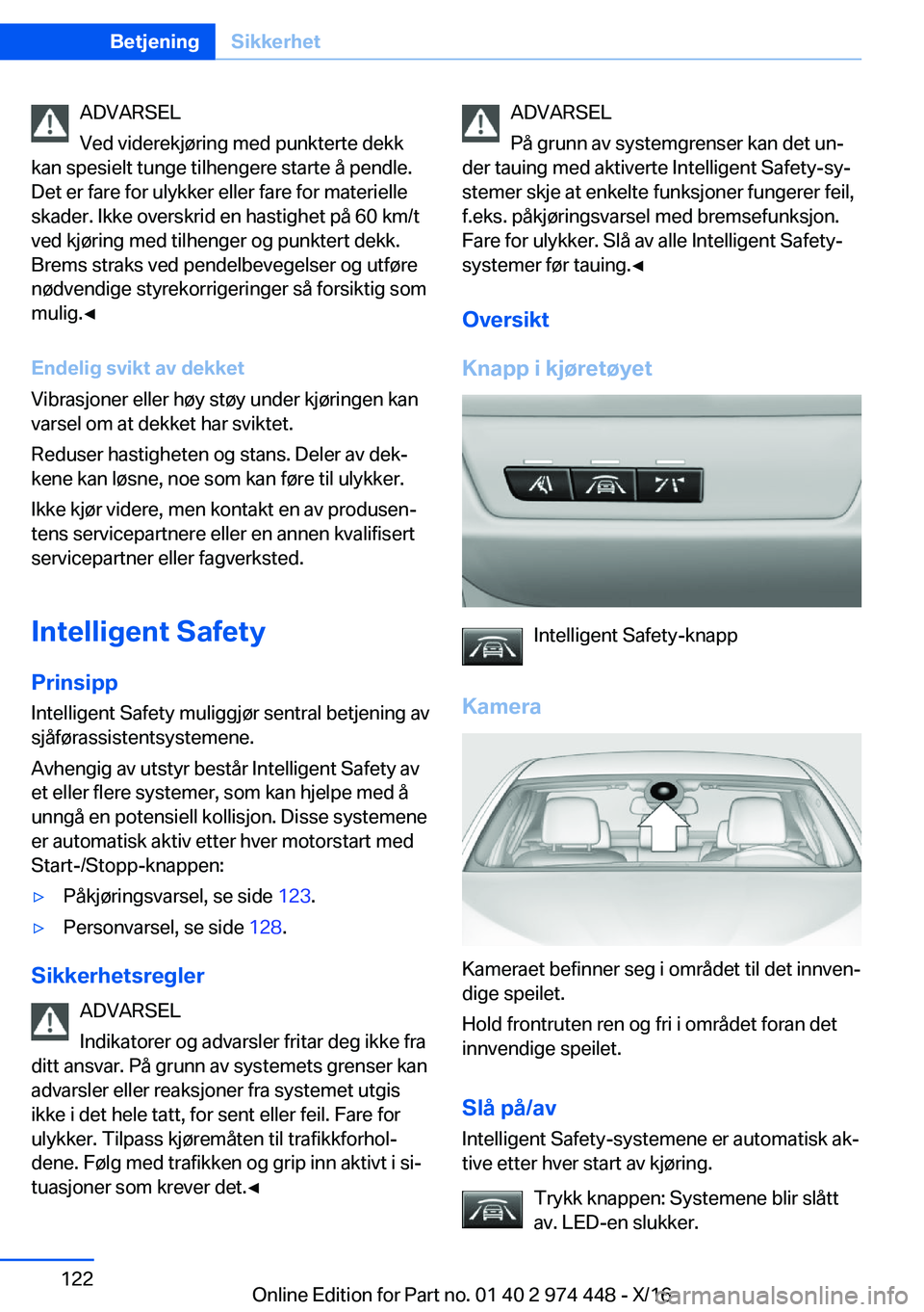 BMW 4 SERIES GRAN COUPE 2017  InstruksjonsbØker (in Norwegian) �A�D�V�A�R�S�E�L
�V�e�d� �v�i�d�e�r�e�k�j�