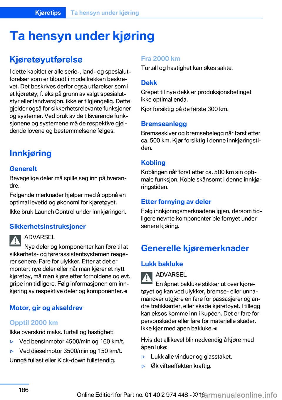 BMW 4 SERIES GRAN COUPE 2017  InstruksjonsbØker (in Norwegian) �T�a��h�e�n�s�y�n��u�n�d�e�r��k�j�