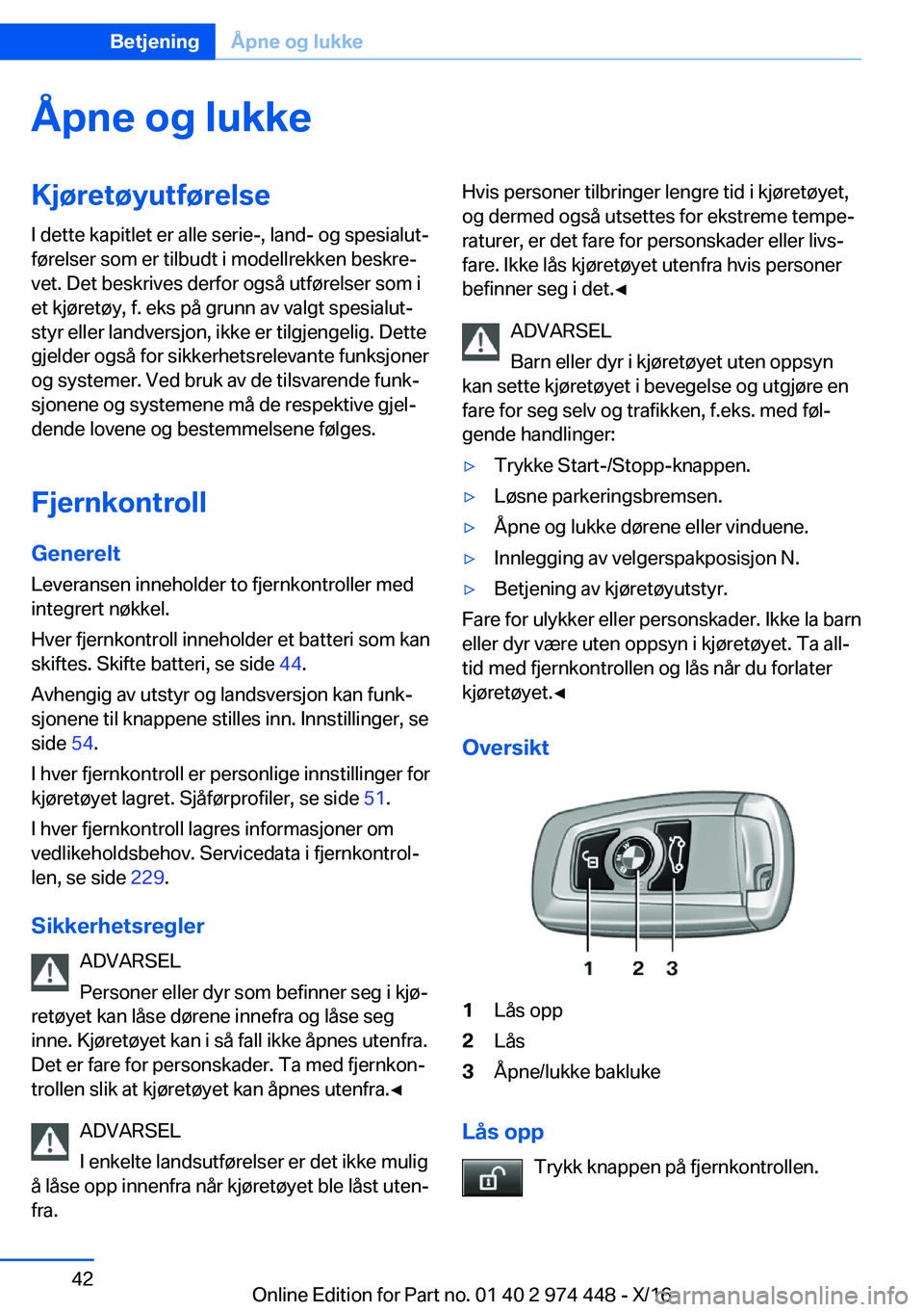 BMW 4 SERIES GRAN COUPE 2017  InstruksjonsbØker (in Norwegian) �