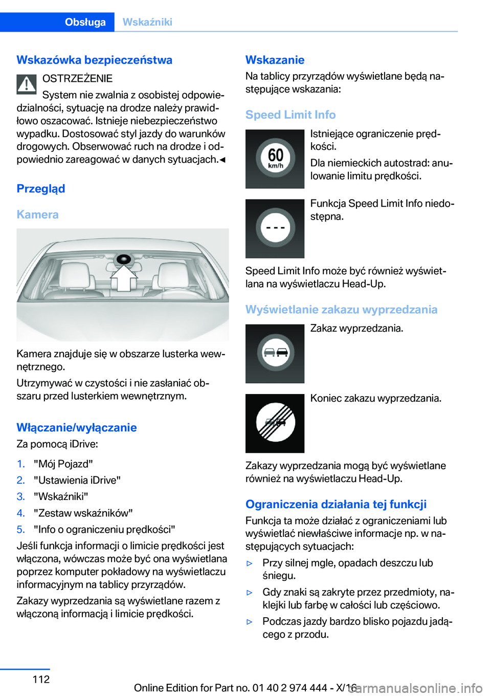 BMW 4 SERIES GRAN COUPE 2017  Instrukcja obsługi (in Polish) �W�s�k�a�z�