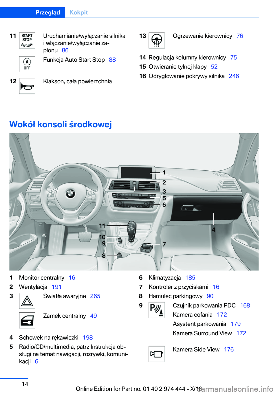 BMW 4 SERIES GRAN COUPE 2017  Instrukcja obsługi (in Polish) �1�1�U�r�u�c�h�a�m�i�a�n�i�e�/�w�y�ł�