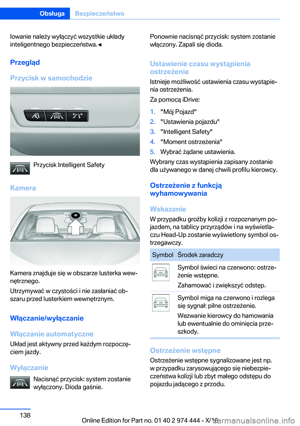 BMW 4 SERIES GRAN COUPE 2017  Instrukcja obsługi (in Polish) �l�o�w�a�n�i�e� �n�a�l�e 9�y� �w�y�ł�