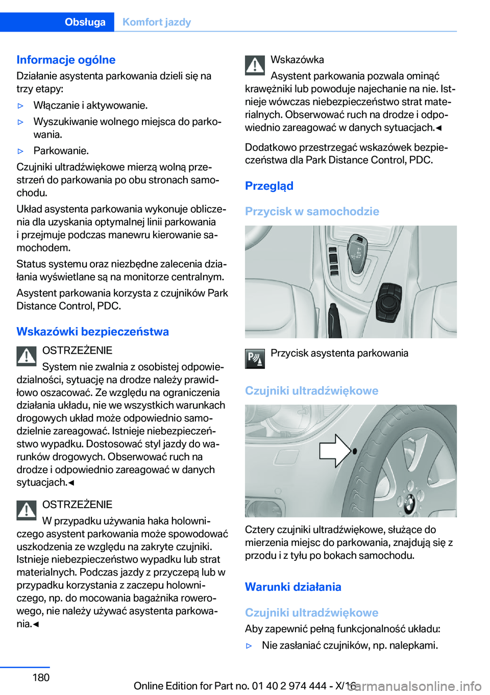 BMW 4 SERIES GRAN COUPE 2017  Instrukcja obsługi (in Polish) �I�n�f�o�r�m�a�c�j�e��o�g�