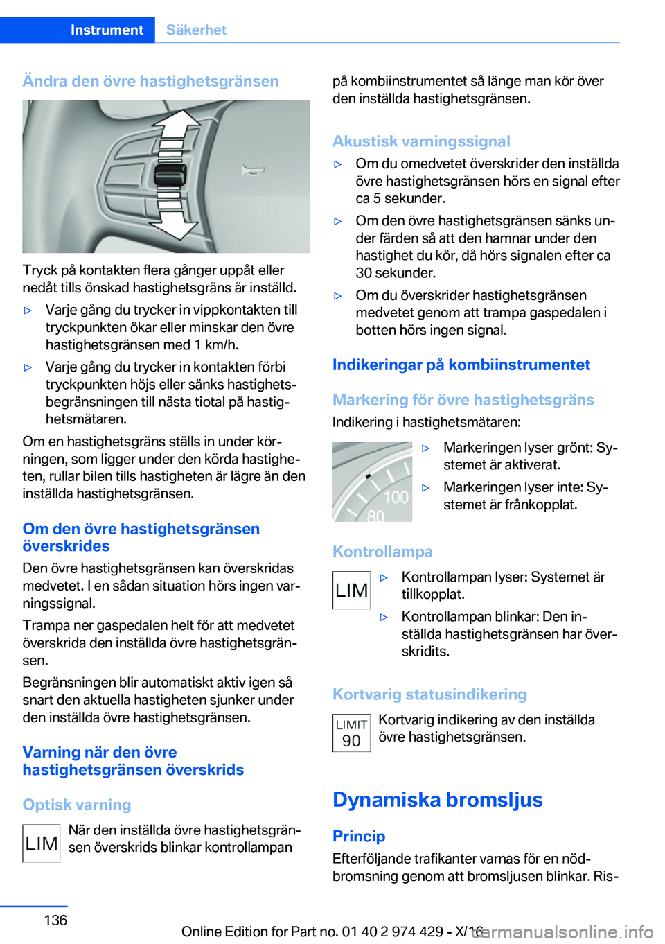 BMW 4 SERIES GRAN COUPE 2017  InstruktionsbÖcker (in Swedish) �Ä�n�d�r�a��d�e�n��