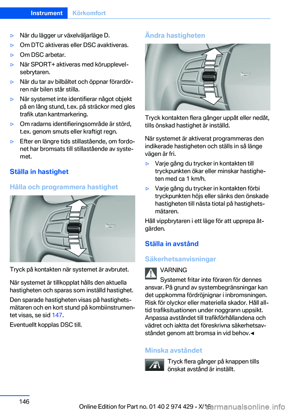 BMW 4 SERIES GRAN COUPE 2017  InstruktionsbÖcker (in Swedish) 'y�N�ä�r� �d�u� �l�ä�g�g�e�r� �u�r� �v�ä�x�e�l�v�ä�l�j�a�r�l�ä�g�e� �D�.'y�O�m� �D�T�C� �a�k�t�i�v�e�r�a�s� �e�l�l�e�r� �D�S�C� �a�v�a�k�t�i�v�e�r�a�s�.'y�O�m� �D�S�C� �a�r�b�e�t�a�r�