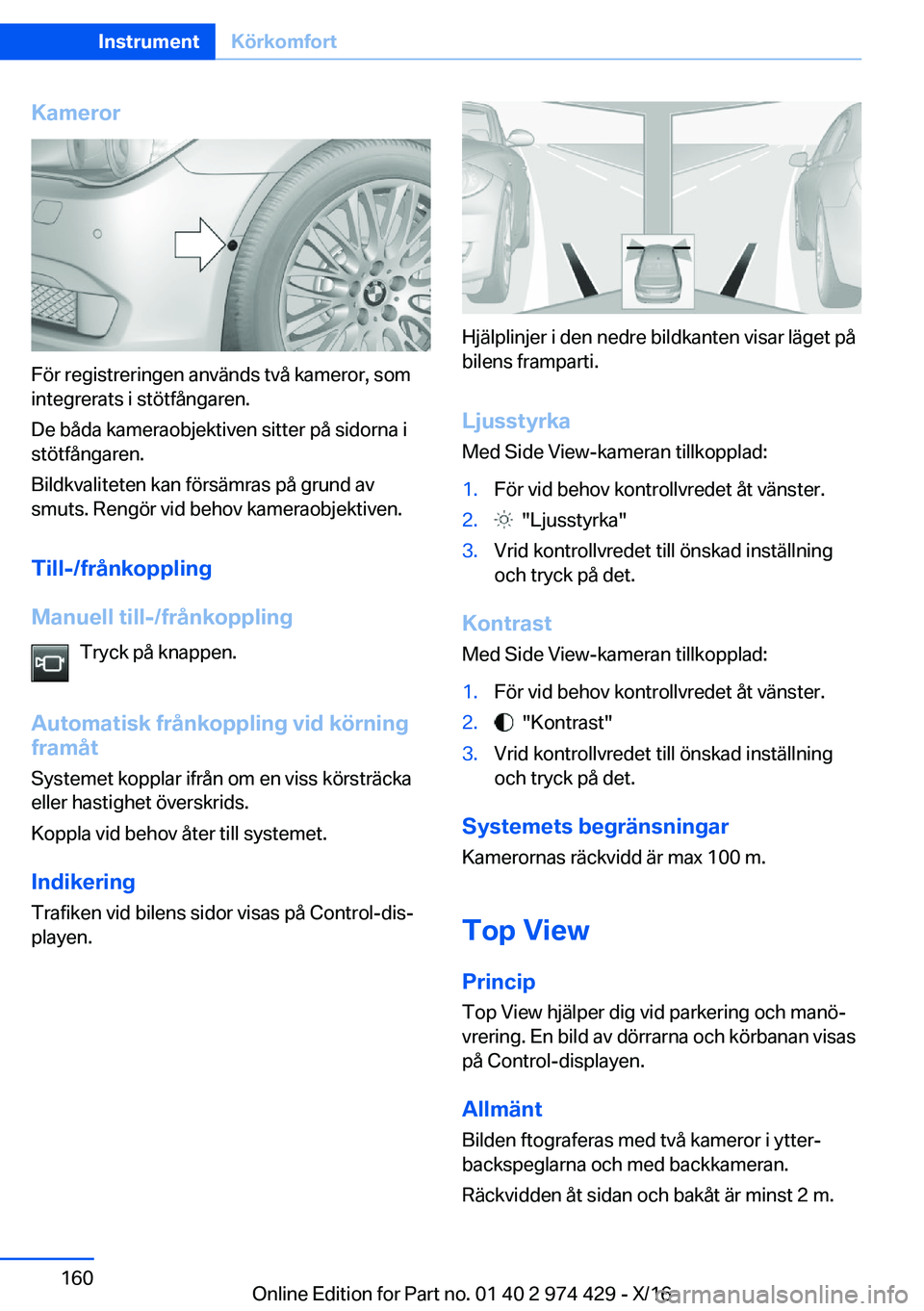 BMW 4 SERIES GRAN COUPE 2017  InstruktionsbÖcker (in Swedish) �K�a�m�e�r�o�r
�F�