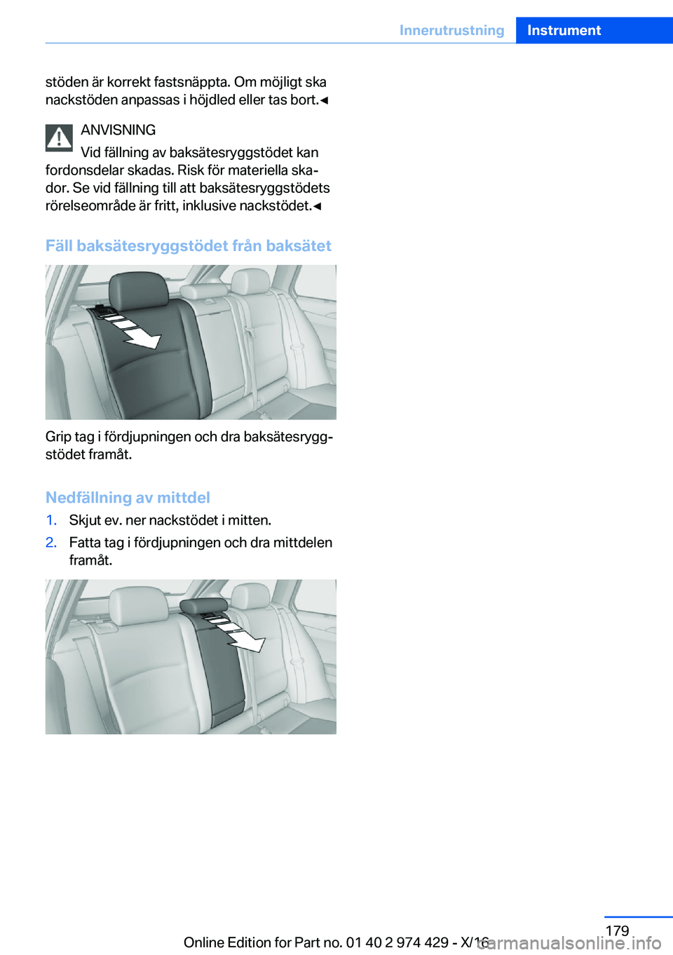 BMW 4 SERIES GRAN COUPE 2017  InstruktionsbÖcker (in Swedish) �s�t�