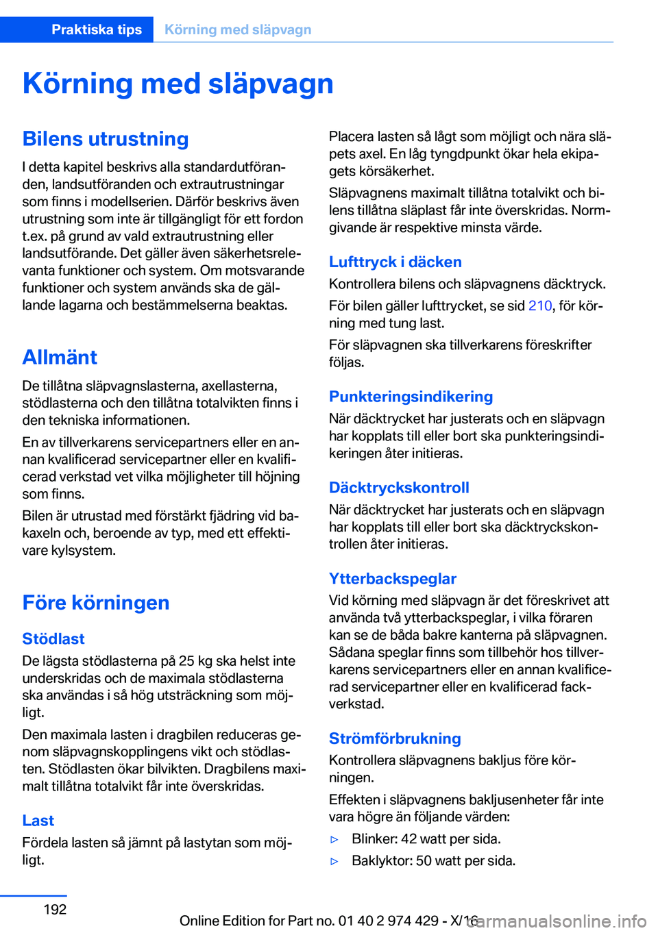 BMW 4 SERIES GRAN COUPE 2017  InstruktionsbÖcker (in Swedish) �K�