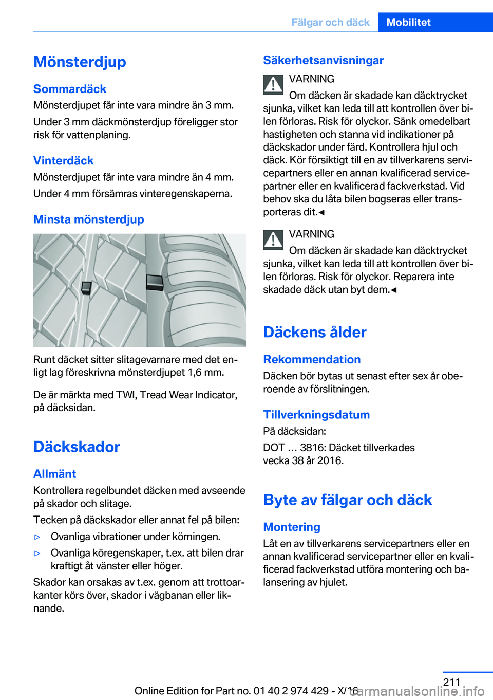 BMW 4 SERIES GRAN COUPE 2017  InstruktionsbÖcker (in Swedish) �M�