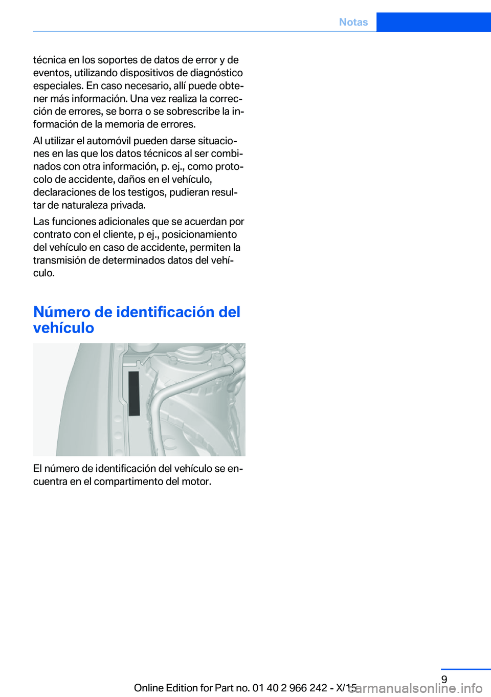 BMW 4 SERIES GRAN COUPE 2016 Manuales de Empleo (in Spanish) técnica en los soportes de datos de error y de
eventos, utilizando dispositivos de diagnóstico
especiales. En caso necesario, allí puede obte‐
ner más información. Una vez realiza la correc‐
BMW 4 SERIES GRAN COUPE 2016 Manuales de Empleo (in Spanish) técnica en los soportes de datos de error y de
eventos, utilizando dispositivos de diagnóstico
especiales. En caso necesario, allí puede obte‐
ner más información. Una vez realiza la correc‐