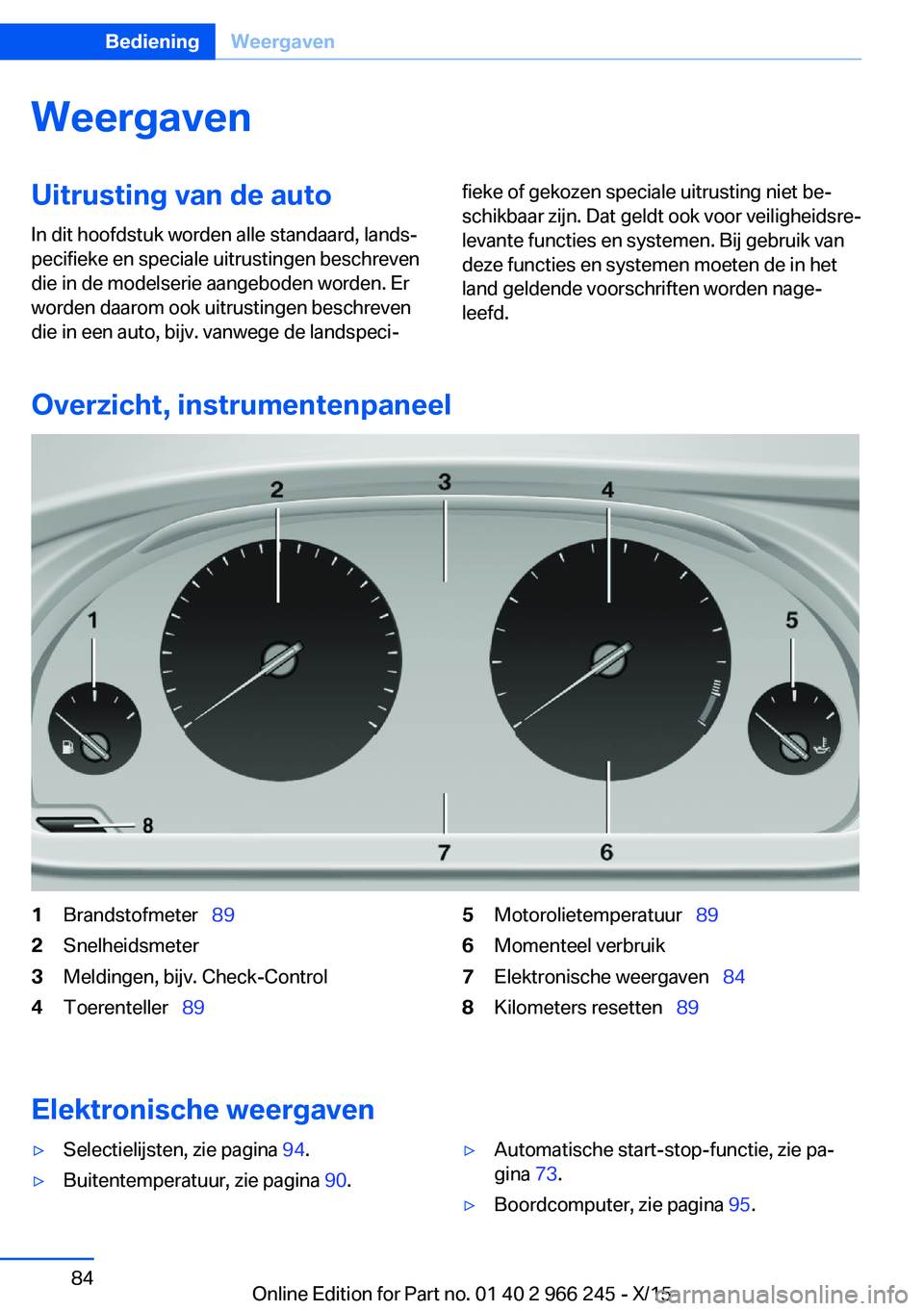 BMW 4 SERIES GRAN COUPE 2016  Instructieboekjes (in Dutch) WeergavenUitrusting van de auto
In dit hoofdstuk worden alle standaard, lands‐
pecifieke en speciale uitrustingen beschreven
die in de modelserie aangeboden worden. Er
worden daarom ook uitrustingen